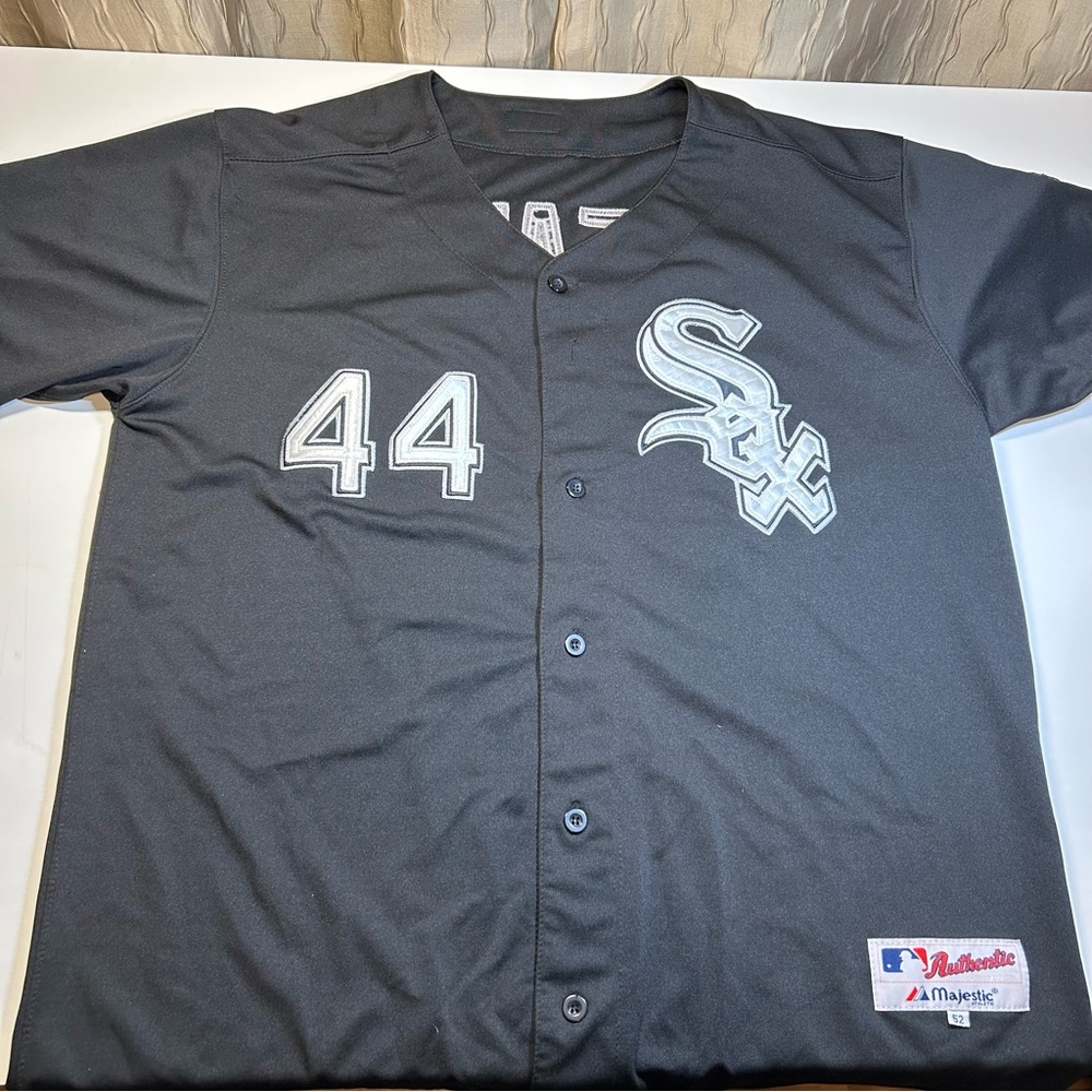 Chicago White Sox Jake Peavy #44 Majestic Stitched Jersey Black Size 52 MLB